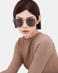 Mắt Kính Polygon Oversize Kim Loại