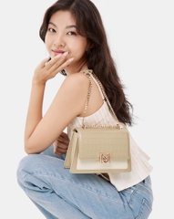 Túi Xách Nhỏ Hai Màu Phối Khoá Jn