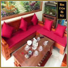 Đệm bông ép 5,5cm, chất vải thô dày siêu ấm, đệm ghế một màu,Đệm sofa