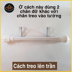 Thanh treo rèm Phi 32 LOẠI 1 , khung rèm đầy đủ phụ kiện