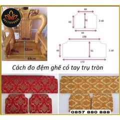 [ 𝗕𝗮́𝗻 𝗚𝗶𝗮́ 𝗚𝗼̂́𝗰 ] Bộ đệm ghế Bông ép dày 5,5cm, Đệm ghế gỗ phòng tiếp đón khách nhiều kích thước