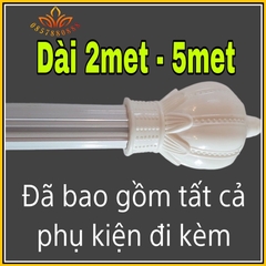 Khung treo rèm, thanh rèm size lớn phi 3,2cm