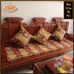 [ 𝗕𝗮́𝗻 𝗚𝗶𝗮́ 𝗚𝗼̂́𝗰 ] Bộ đệm ghế Bông ép dày 5,5cm, Đệm ghế gỗ phòng tiếp đón khách nhiều kích thước