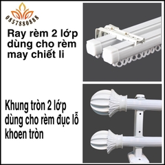 [ 𝗦𝗶𝗲̂𝘂 𝗿𝗲̉ ] Thanh treo rèm,Ray treo rèm cửa,Ống sào treo rèm