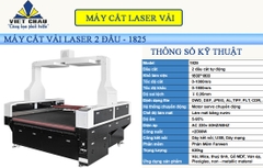 MÁY CẮT VẢI LASER TỰ ĐỘNG MODEL 1816 (2 ĐẦU CẮT)