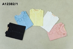 Áo Trung Niên Linen Tay Lở Thêu Họa Tiết - A12382/1