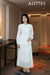 Áo Kiểu Linen Tay Dài Xếp Li - A12773/1