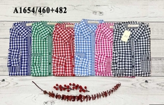 Áo Sơ Mi Cotton Caro Tay Dài - A1654/460/482/449
