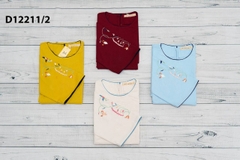 Đầm Tiệc Phom Suông Linen Dày Ngang Gối Thêu Họa Tiết - D12211/2