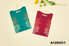 Áo Kiểu Lụa Taffta Tay Lở Thêu Hoa - A12043/2/1
