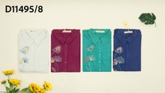 Đầm Thường Ngày Phom Suông Linen Maxi Thêu Họa Tiết - D11495/ 9