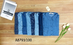 Áo Sơ Mi Jean Bông Tay Dài - A8793/100
