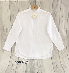 Áo sơ mi tay dài lai bọc viền vải cotton-A10077/24