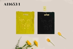 Áo Trung Niên Xô Chéo Tay Lở Thêu Họa Tiết - A11653/1