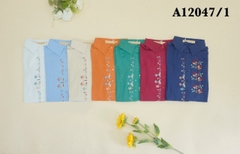 Áo Kiểu Linen Tay Lở Thêu Họa Tiết - A12047/1