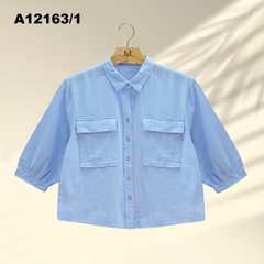 Áo Kiểu Linen Tay Lở Phối Túi - A12163/1