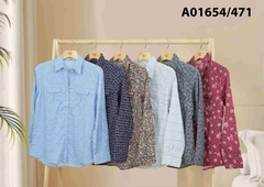Áo Sơ Mi Cotton Bông Tay Dài - A1654/474/471