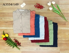 Áo Sơ Mi Cotton Sọc Tay Dài - A3534/149