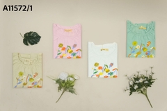 Áo Trung Niên Linen Tay Lở Thêu Họa Tiết - A11572/1