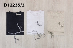 Đầm Thường Ngày Phom Suông Linen Qua Gối Đính Hoa 3D - D12235/2