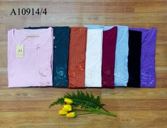 Áo Kiểu Lụa Hàn Tay Lở Thêu Họa Tiết - A10914/4