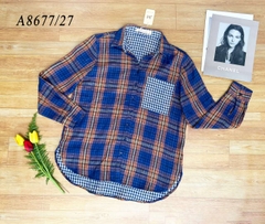 Áo Sơ Mi Cotton Caro Tay Dài - A8677/27