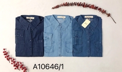 Áo Sơ Mi Jean Wash Tay Dài - A10646/1
