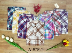 Áo Sơ Mi Cotton Caro Tay Dài - A10704/4