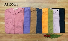 Áo Sơ Mi Cotton Wash Tay Dài - A11566/1
