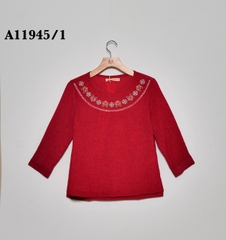 Áo Kiểu Xô Xốp Tay Dài Thêu Họa Tiết - A11945/1