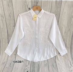 Áo Sơ Mi Linen Mềm Tay Dài Thêu Họa Tiết - 10438/1