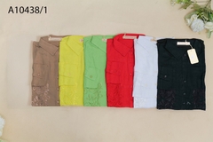 Áo Sơ Mi Linen Mềm Tay Dài Thêu Họa Tiết - 10438/1