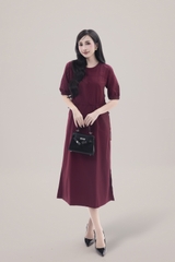 SWANLAKE | Váy Đầm Nữ Maxi Suông Vải Cotton Phối Ren Thêu Hoa Đục Lỗ 2 Lớp Có Túi Dạo Phố D13076LW01