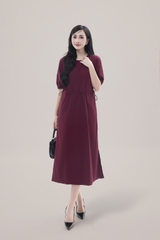 SWANLAKE | Váy Đầm Nữ Maxi Suông Vải Cotton Phối Ren Thêu Hoa Đục Lỗ 2 Lớp Có Túi Dạo Phố D13076LW01