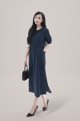 SWANLAKE | Váy Đầm Nữ Maxi Suông Vải Cotton Phối Ren Thêu Hoa Đục Lỗ 2 Lớp Có Túi Dạo Phố D13076LW01