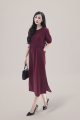 SWANLAKE | Váy Đầm Nữ Maxi Suông Vải Cotton Phối Ren Thêu Hoa Đục Lỗ 2 Lớp Có Túi Dạo Phố D13076LW01