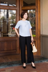 Quần Phom Suông Lụa Hàn Lưng Thun - Q12324/2