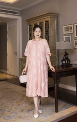 SWANLAKE | Đầm 2 Lớp Cổ Nẹp Vải Tơ Bông - D11030LW07