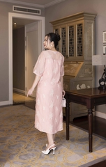 SWANLAKE | Đầm 2 Lớp Cổ Nẹp Vải Tơ Bông - D11030LW07