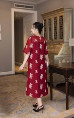 SWANLAKE | Đầm 2 Lớp Cổ Nẹp Vải Tơ Bông - D11030LW07