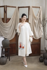 M COLLECTION | Đầm Thường Ngày Phuom Suong Lụa Dày Dài Qua Gối D13259LW01