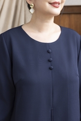 M COLLECTION | Đầm Thường Ngày Phuom Suong Lụa Dày Dài Qua Gối D13259LW01