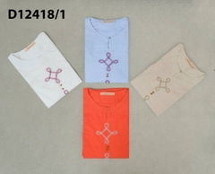 Đầm Thường Ngày Phom Suông Linen Maxi Thêu Họa Tiết - D12418/1