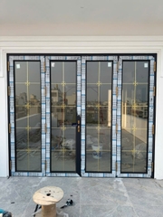 Cửa đi cánh mở nhôm hệ 55 châu âu Aluso