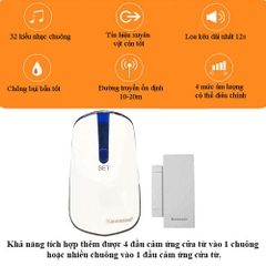 CHUÔNG CỬA TỪ BÁO KHÁCH KHÔNG DÂY