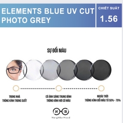 Tròng ELEMENT BLUE UV PHOTO Loạn cao chiết suất 1.56
