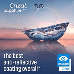 Tròng kính Crizal Sapphire chiết suất 1.67
