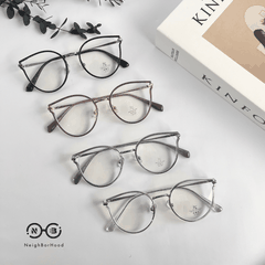 Gọng kính cận kim loại mắt mèo M2291 thời trang cho nữ