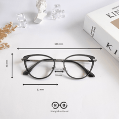 Gọng kính cận kim loại mắt mèo S11916 thời trang cho nữ