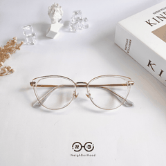 Gọng kính cận kim loại mắt mèo S11916 thời trang cho nữ